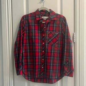 Vineyard Vines Red and Green Plaid Button Down Shirt